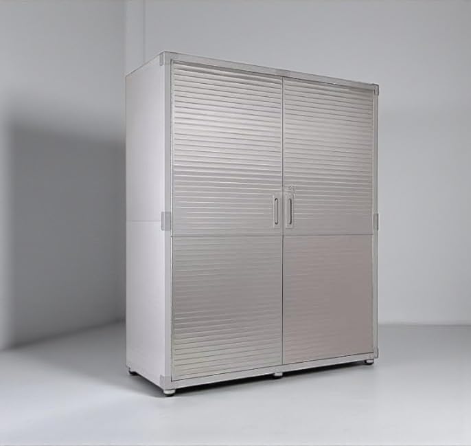 シルバー キャビネット Amazon.com: Solid Stainless Steel Lockable Extra Wide MEGA Storage